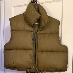 Olive Puffer Vest
